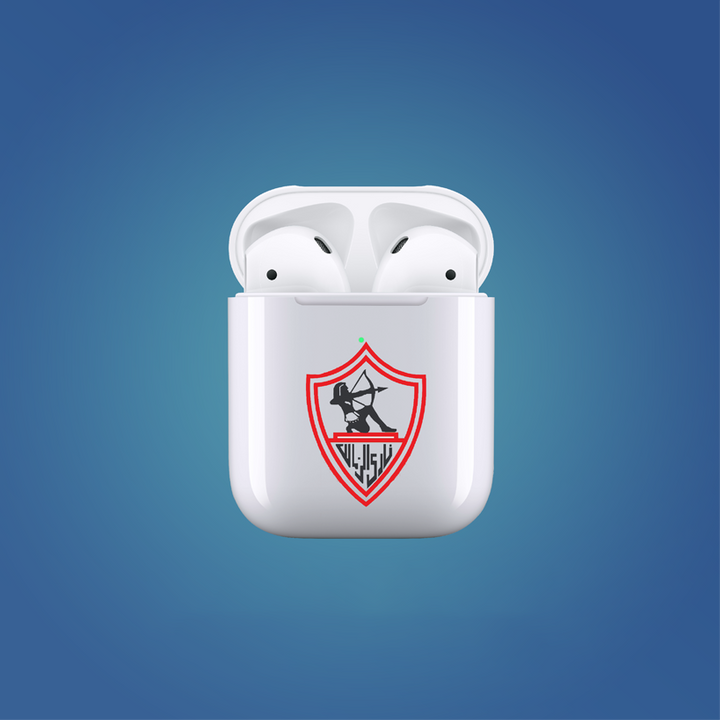 zamalek sc logo on an airpods clear case , by bunny store
