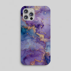 Purple Gold Marble Phone Case