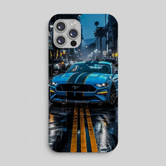 Blue Mustang Street Phone Case