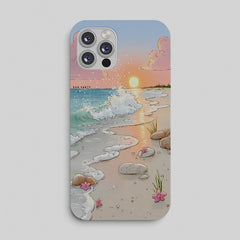 Sunset Beach Sketch Phone Case