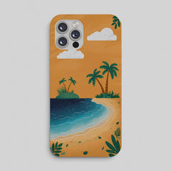 Golden Palms Shore Phone Case