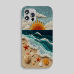 Sunset Seashell Beach Phone Case